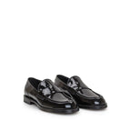 Dolce & Gabbana Black Calfskin Slip-On Loafers