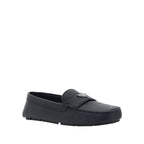 Prada Black Calfskin Slip-On Loafers