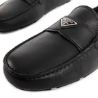 Prada Black Calfskin Slip-On Loafers