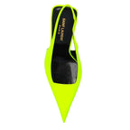 Saint Laurent Yellow Calfskin High Heel Pumps