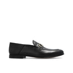 Salvatore Ferragamo Black Calfskin Slip-On Loafers