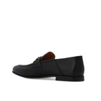 Salvatore Ferragamo Black Calfskin Slip-On Loafers