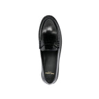 Saint Laurent Black Calfskin Slip-On Loafers