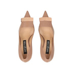 Sergio Rossi Beige Calfskin High Heel Pumps