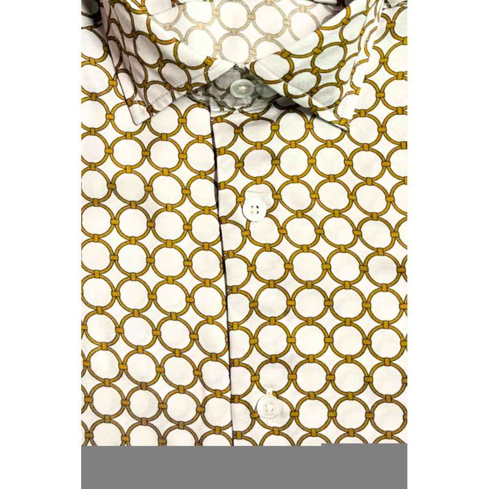 Bagutta White Viscose Men Shirt