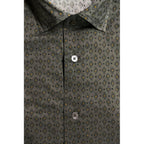 Bagutta Green Cotton Men Shirt