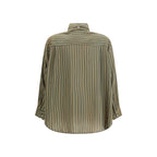 Cruna Green Viscose Pattern Shirt