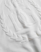 Dolce & Gabbana White Cotton Hooded Pullover Sweatshirt Men