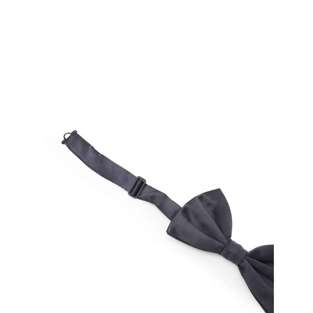 Dolce & Gabbana Gray Silk Bowtie