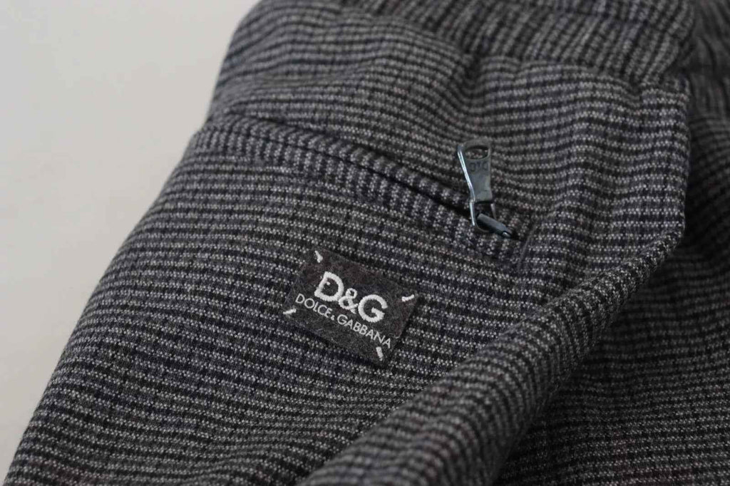 Dolce & Gabbana Gray Striped Wool Skinny Trouser Pants