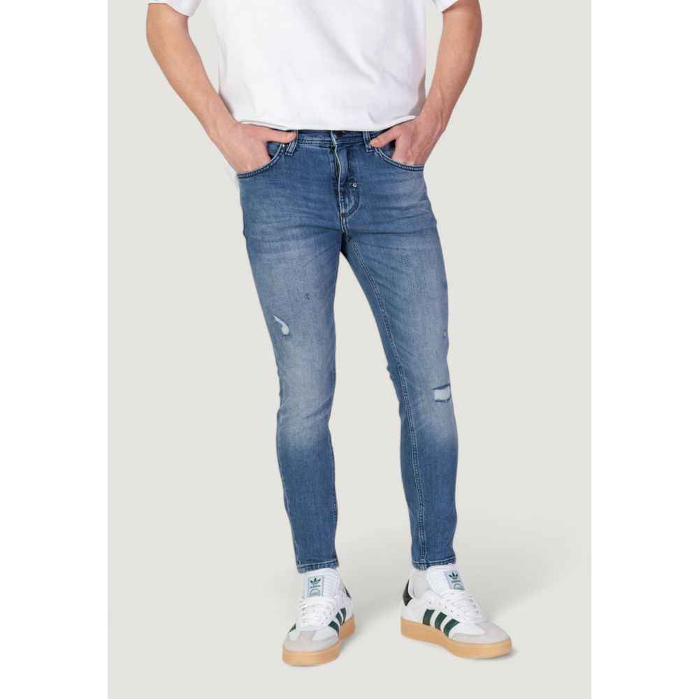 Antony Morato Blue Cotton Skinny Jeans