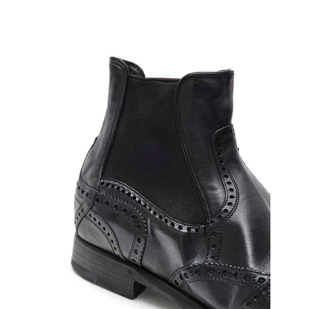 Dolce & Gabbana Black Leather Chelsea Boots