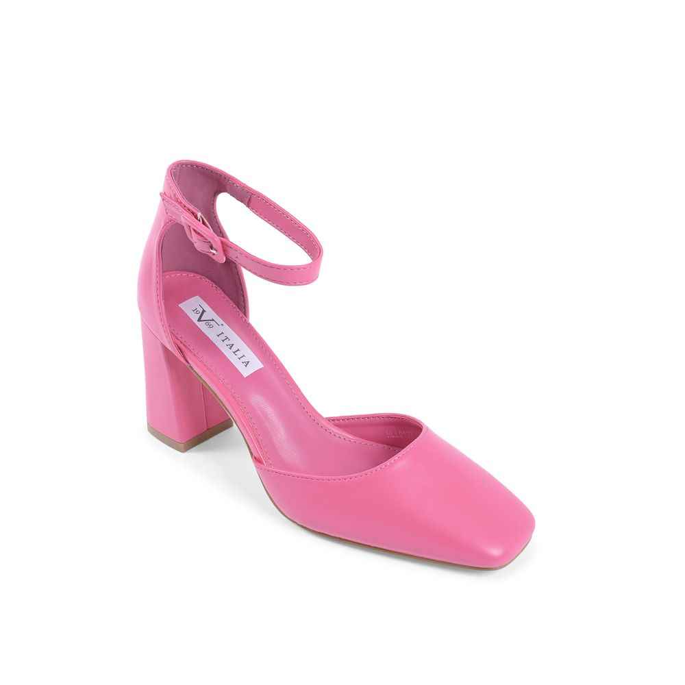 19V69 Italia Pink Artificial Leather Platform Pumps