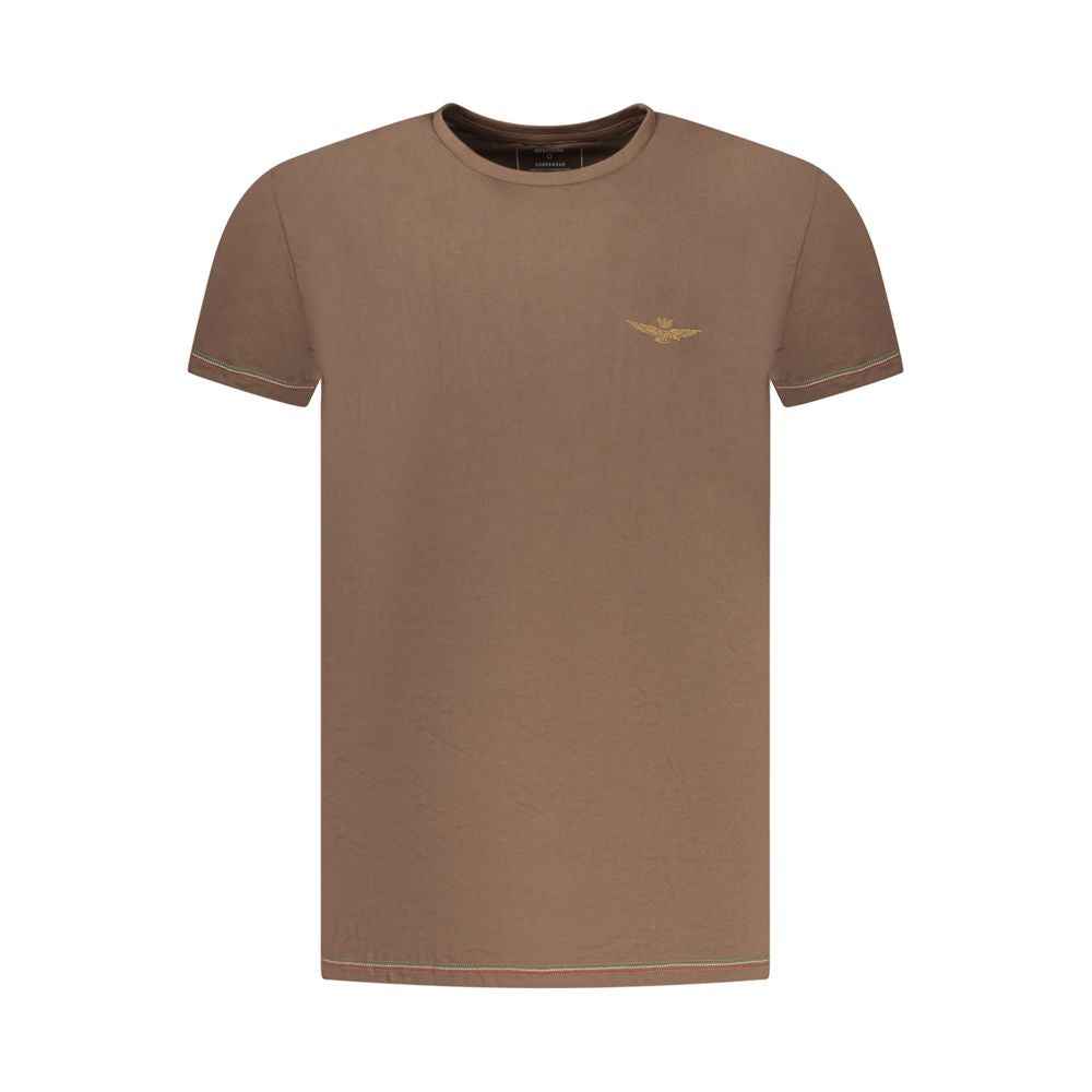 Aeronautica Militare Marrone Cotton Men T-Shirt