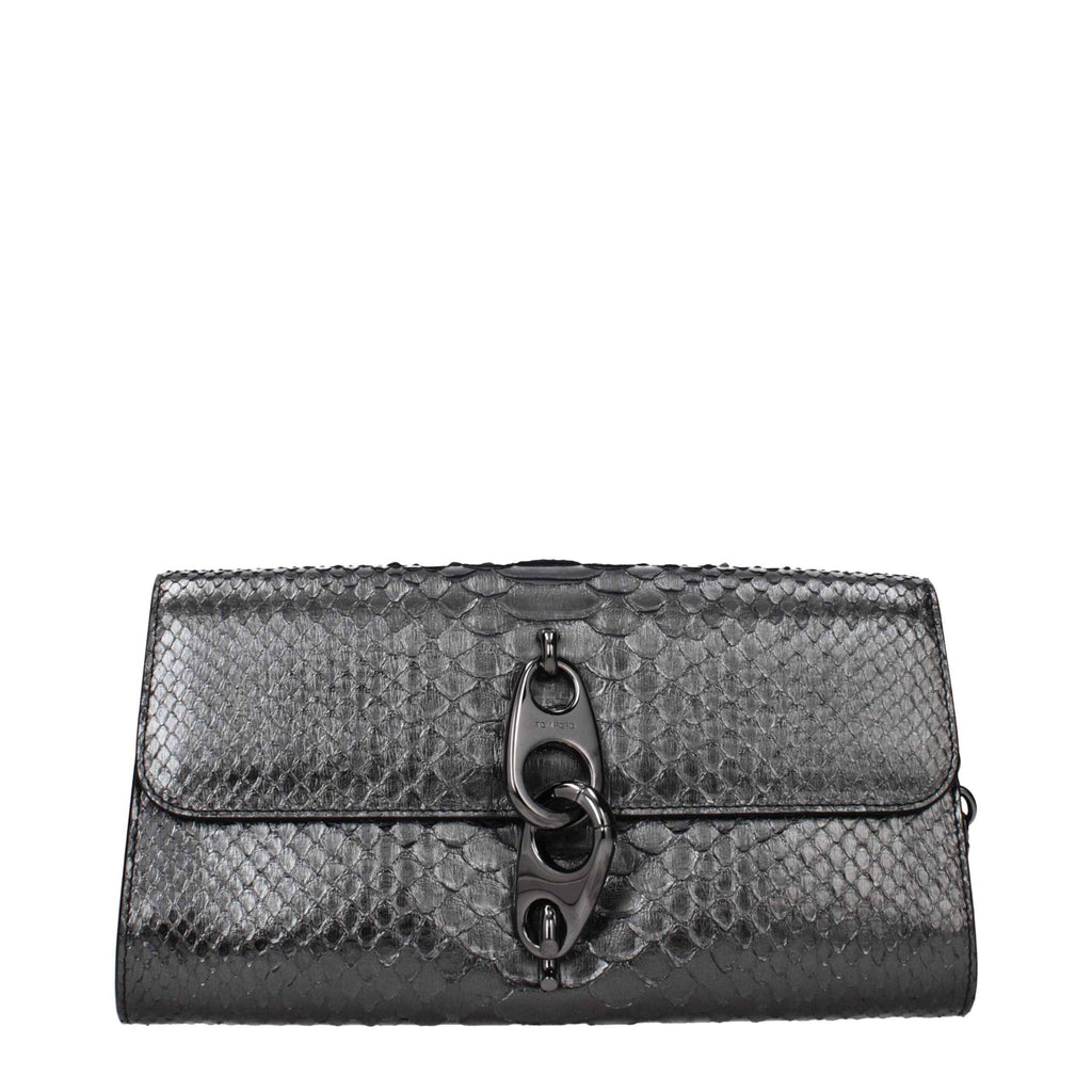 Tom Ford Gray Skin Clutch Bag