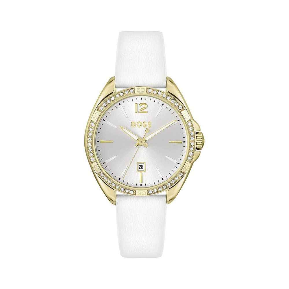 Hugo Boss White Stainless Steel Dress Watch