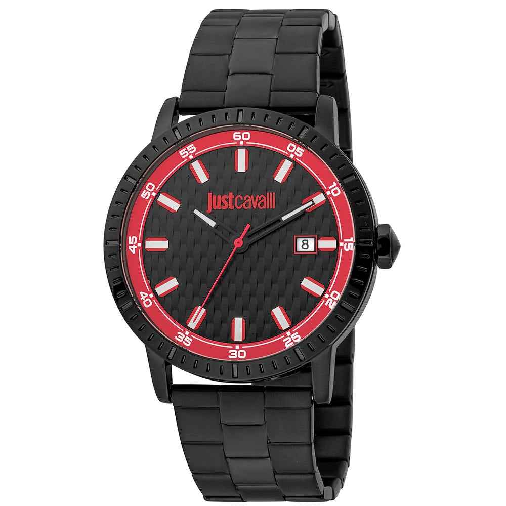 Just Cavalli Black Stainless Steel Dress Watch