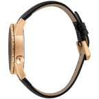 Just Cavalli Black Leather Dress Watch