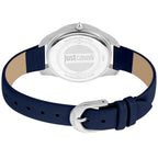 Just Cavalli Blue Leather Dress Watch