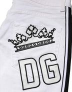 Dolce & Gabbana White Cotton Stretch Skinny Men Denim Jeans