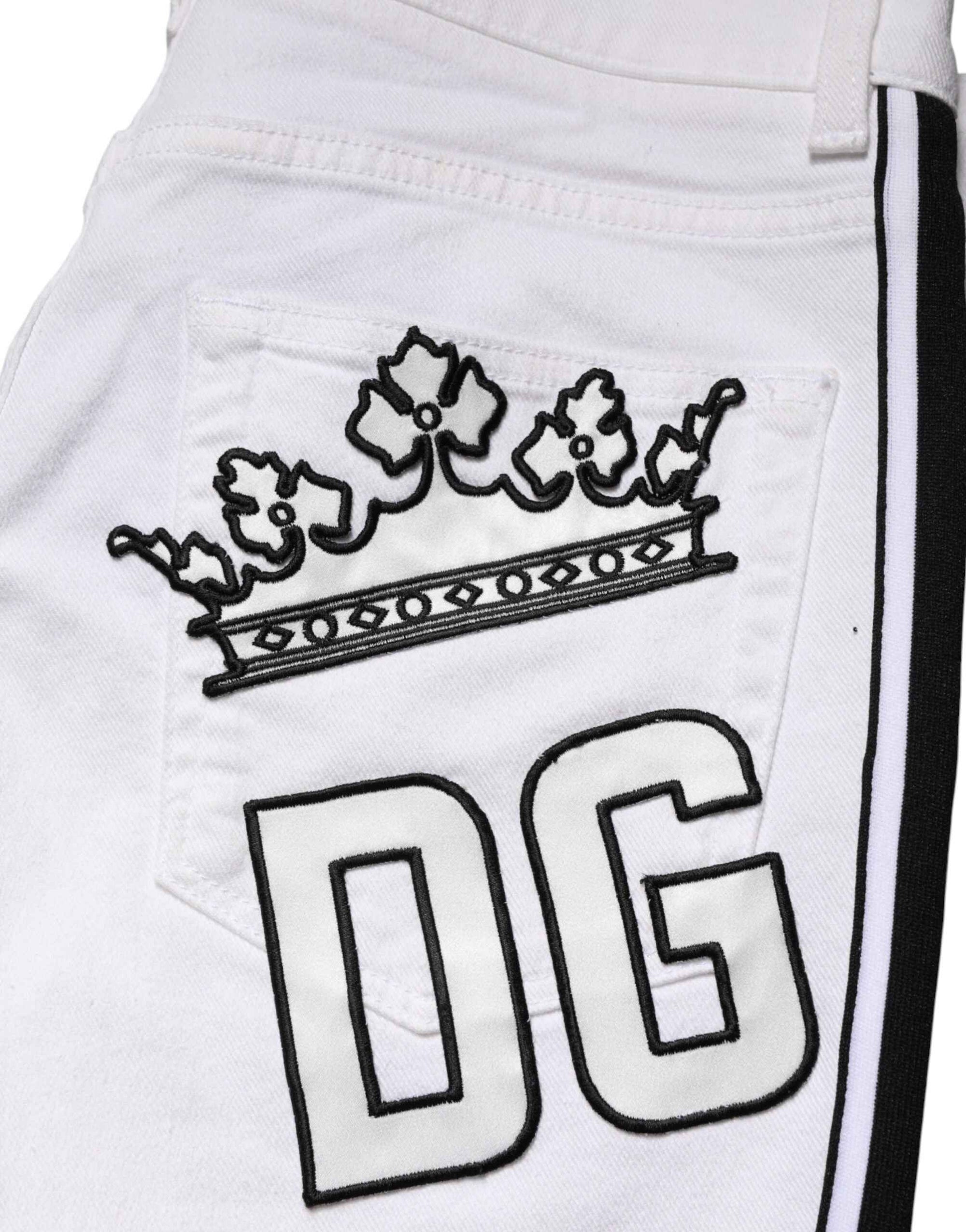 Dolce & Gabbana White Cotton Stretch Skinny Men Denim Jeans