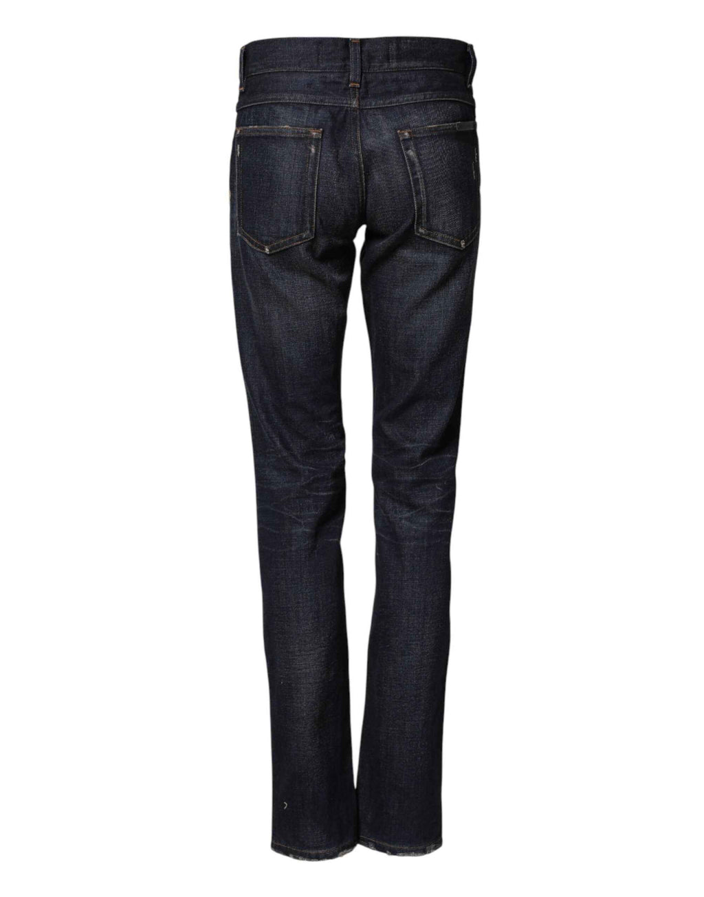 Dolce & Gabbana Dark Blue Watch GOLD Men Skinny Denim Jeans