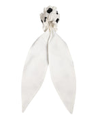 Dolce & Gabbana Scrunchie White Cotton Polka Dot Scarf Tie Accessory Hair