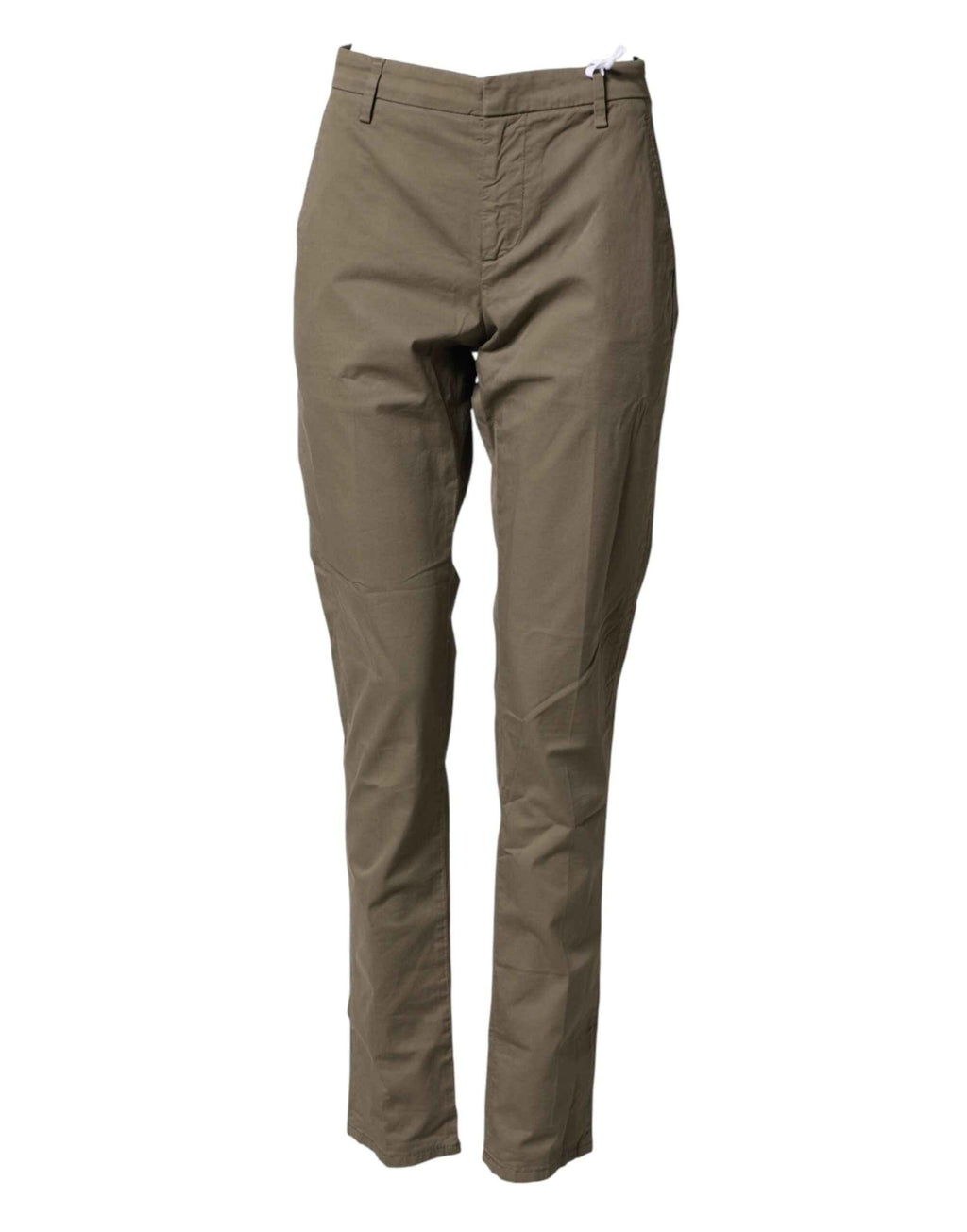 Dondup Beige Cotton Stretch Straight Chino Men Trouser Pants
