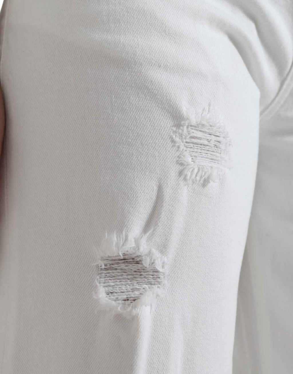 Dolce & Gabbana Wide Leg White Cotton Cropped Denim Jeans