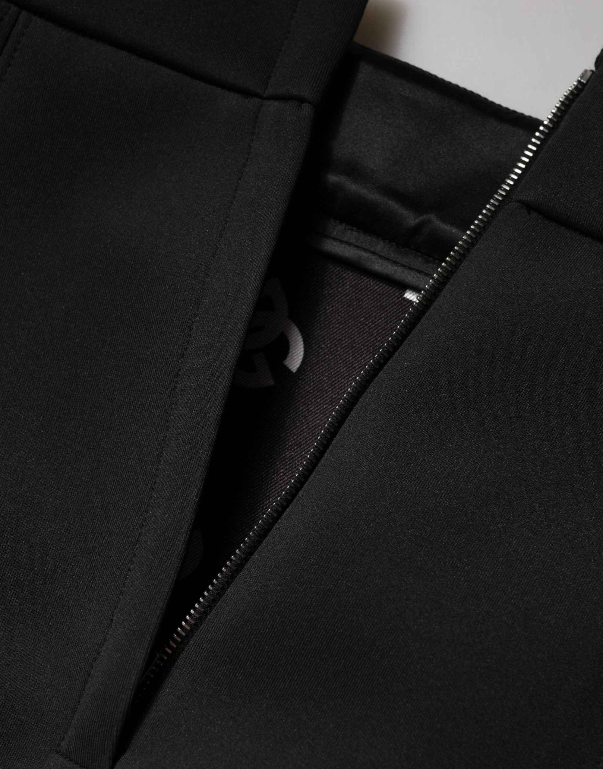 Dolce & Gabbana Black Nylon Pencil Cut High Waist Mini Skirt