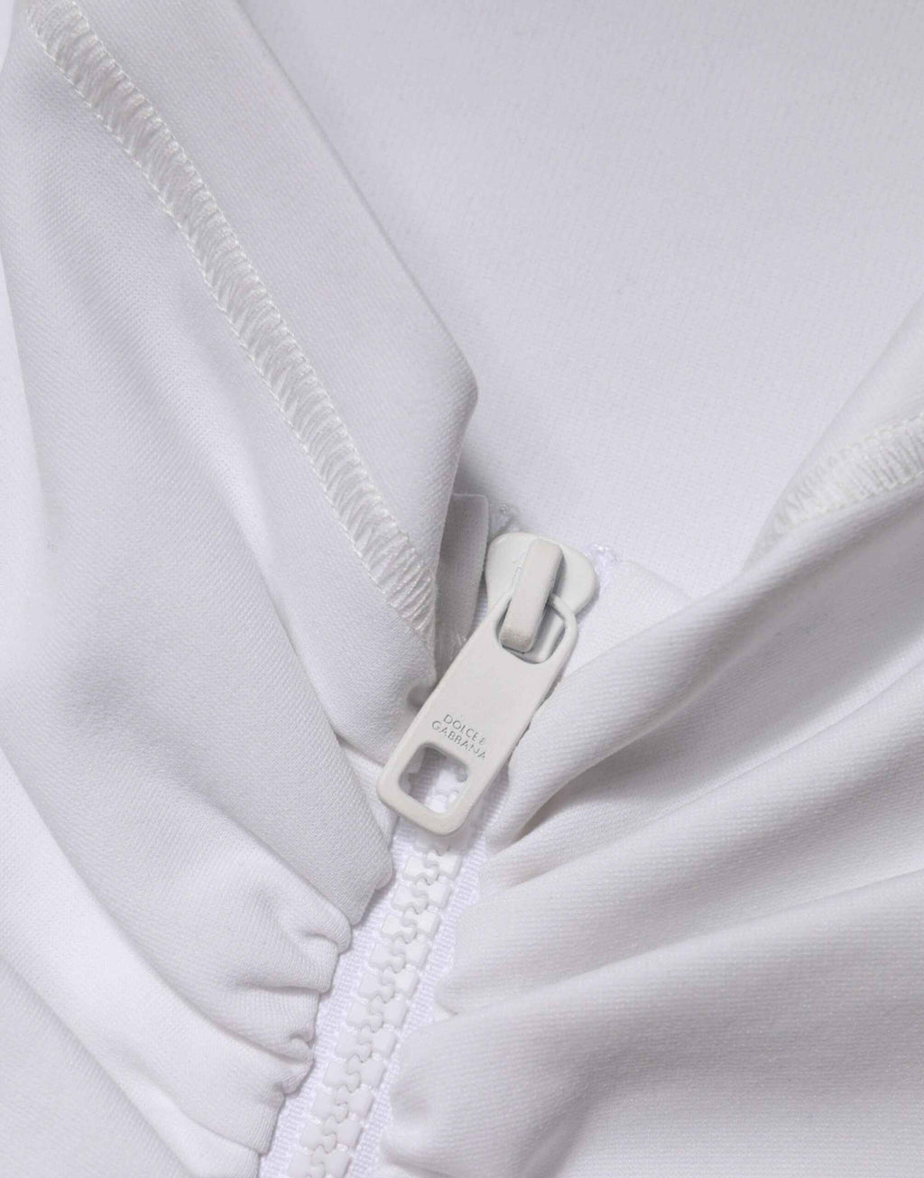 Dolce & Gabbana White Viscose Pencil Cut High Waist Mini Skirt