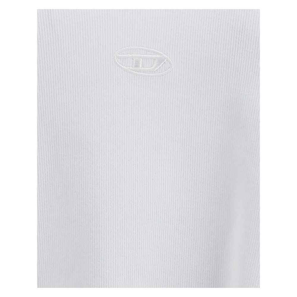 Diesel White Cotton Tank Tops