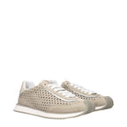 Dolce & Gabbana Beige Fabric Low Top Sneakers