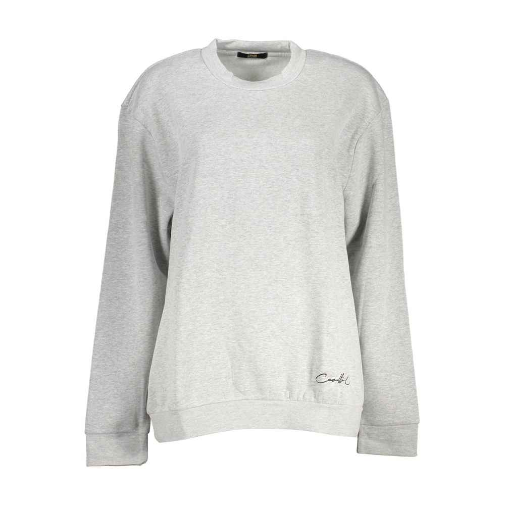 Cavalli Class Grigio Polyester Women Sweatshirt