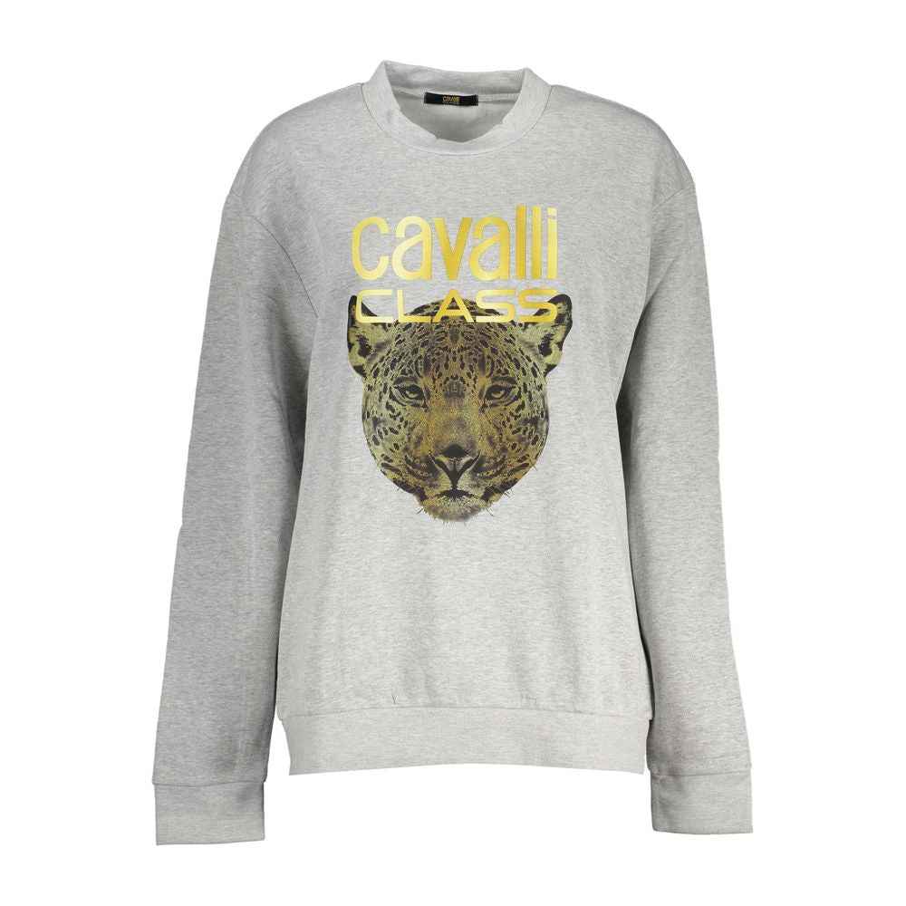 Cavalli Class Grigio Polyester Woman Sweatshirt
