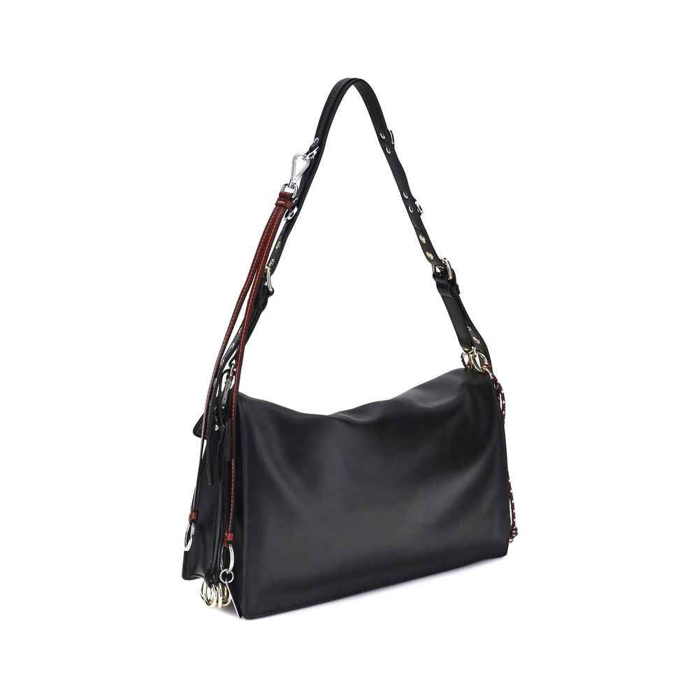 Prada Black Calf Leather Bos Taurus Shoulder Bag