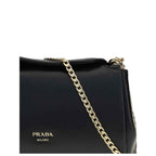 Prada Black Calf Leather Bos Taurus Shoulder Bag