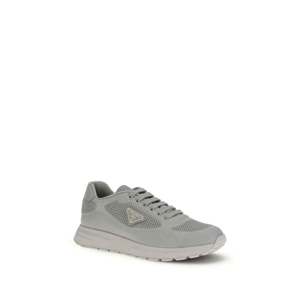 Prada Gray Rubber Athletic Sneakers