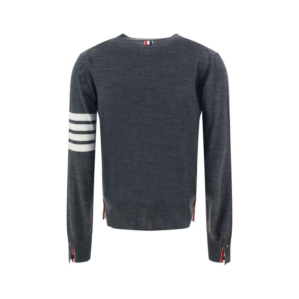 Thom Browne Gray Fleece Wool Polo Shirt