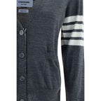 Thom Browne Gray Fleece Wool Polo Shirt