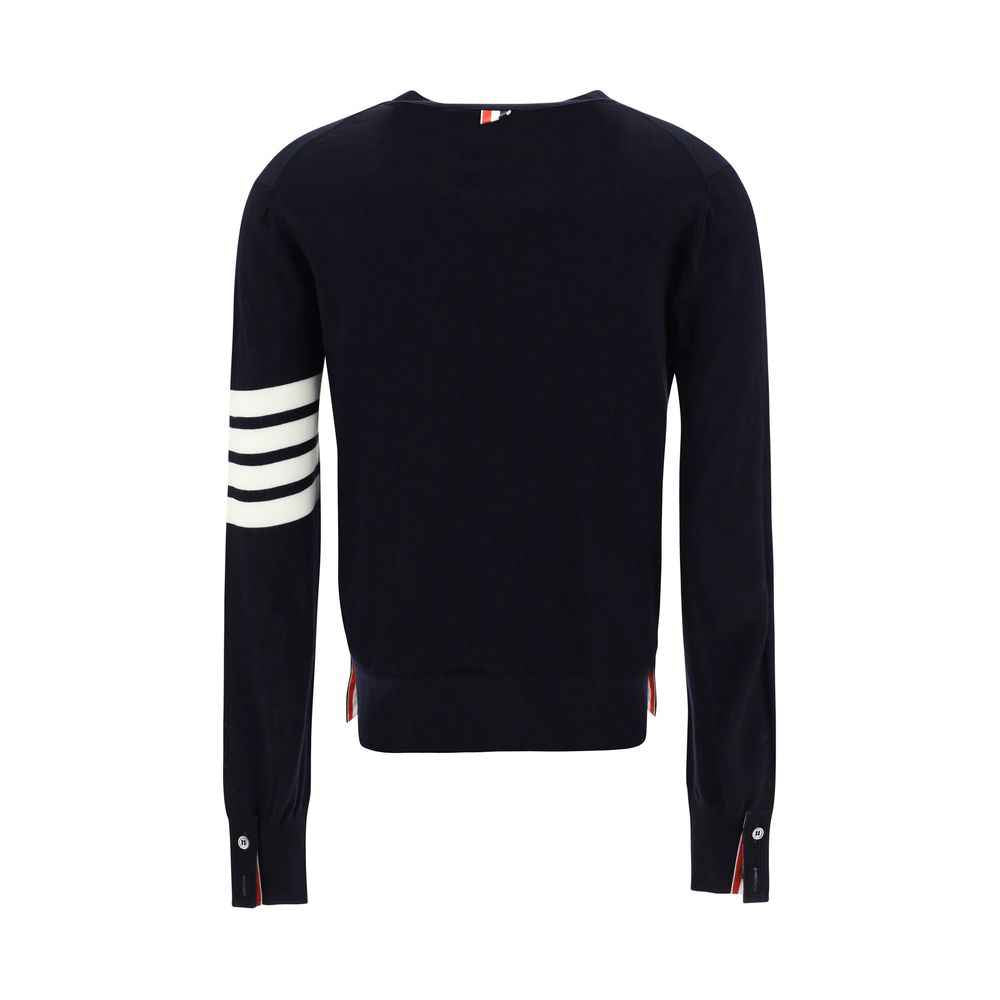 Thom Browne Blue Fleece Wool Polo Shirt