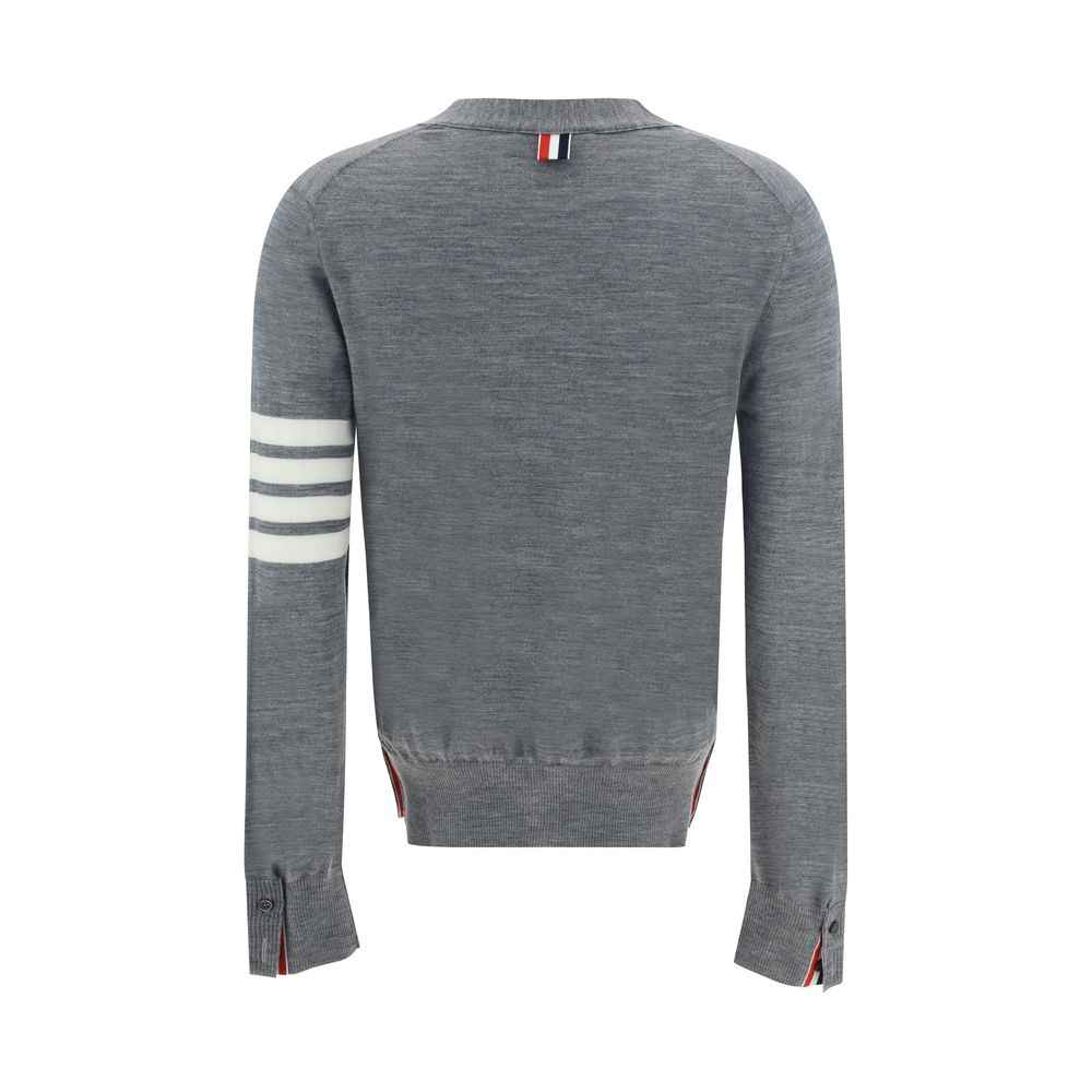 Thom Browne Gray Merino Wool Polo Shirt