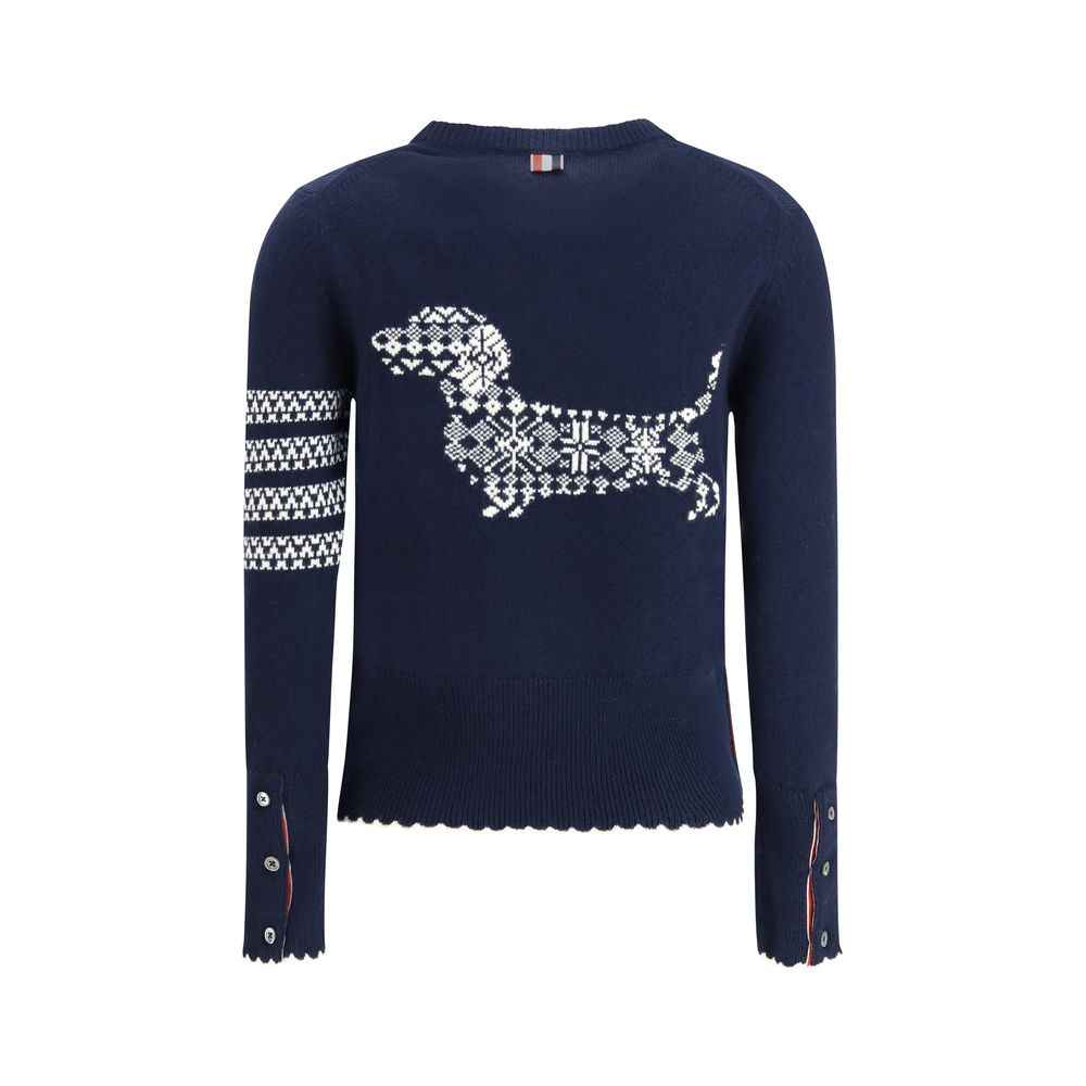 Thom Browne Blue Wool Oves Aries Sweatshirt
