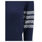 Thom Browne Blue Wool Oves Aries Sweatshirt