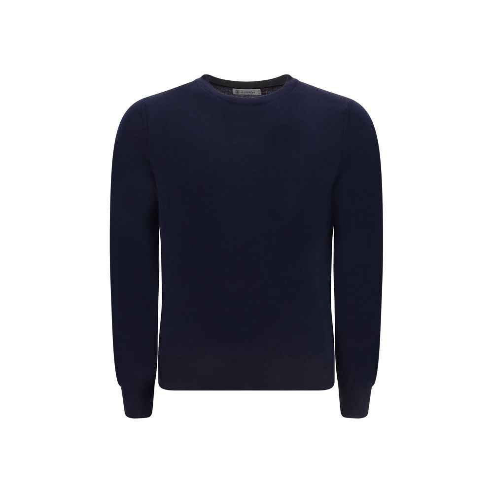 Brunello Cucinelli Blue Wool Oves Aries Sweatshirt