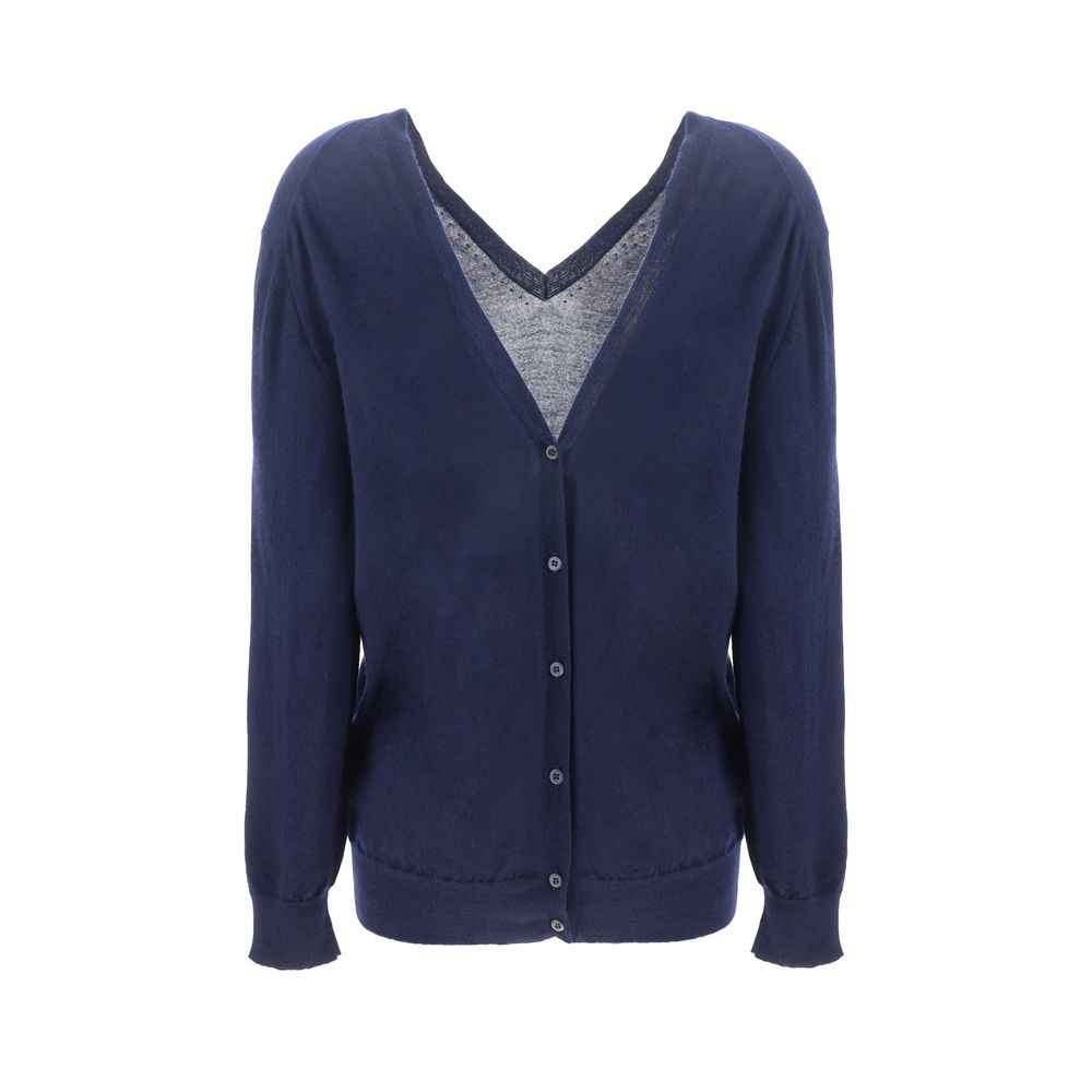 Prada Blue Cashmere Cardigan