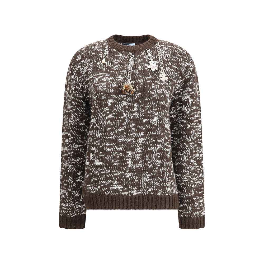 Prada Brown Fleece Wool Sweatshirt
