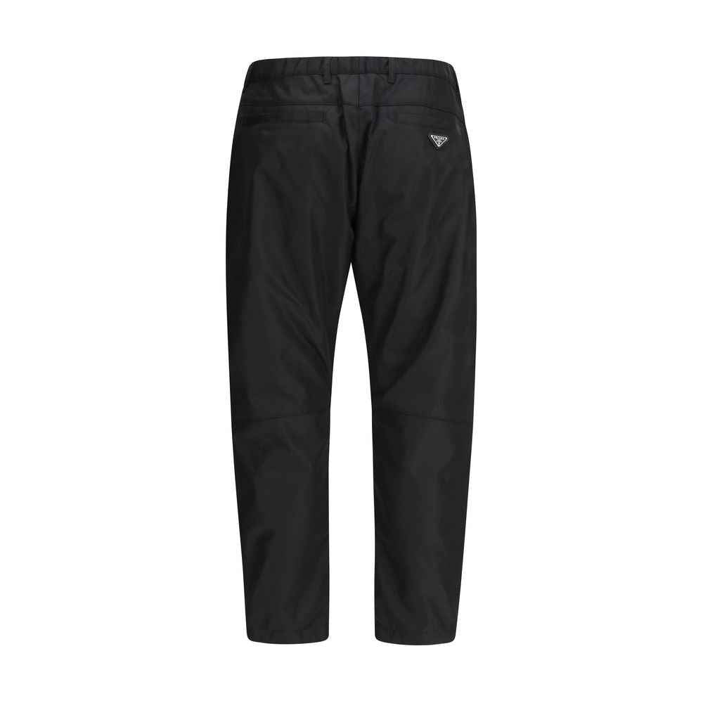 Prada Black Recycled Polyamide Casual Pants