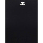 Courrèges Black Cotton T-Shirt