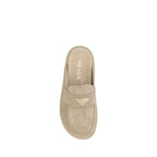 Prada Beige Rubber Platform Loafers